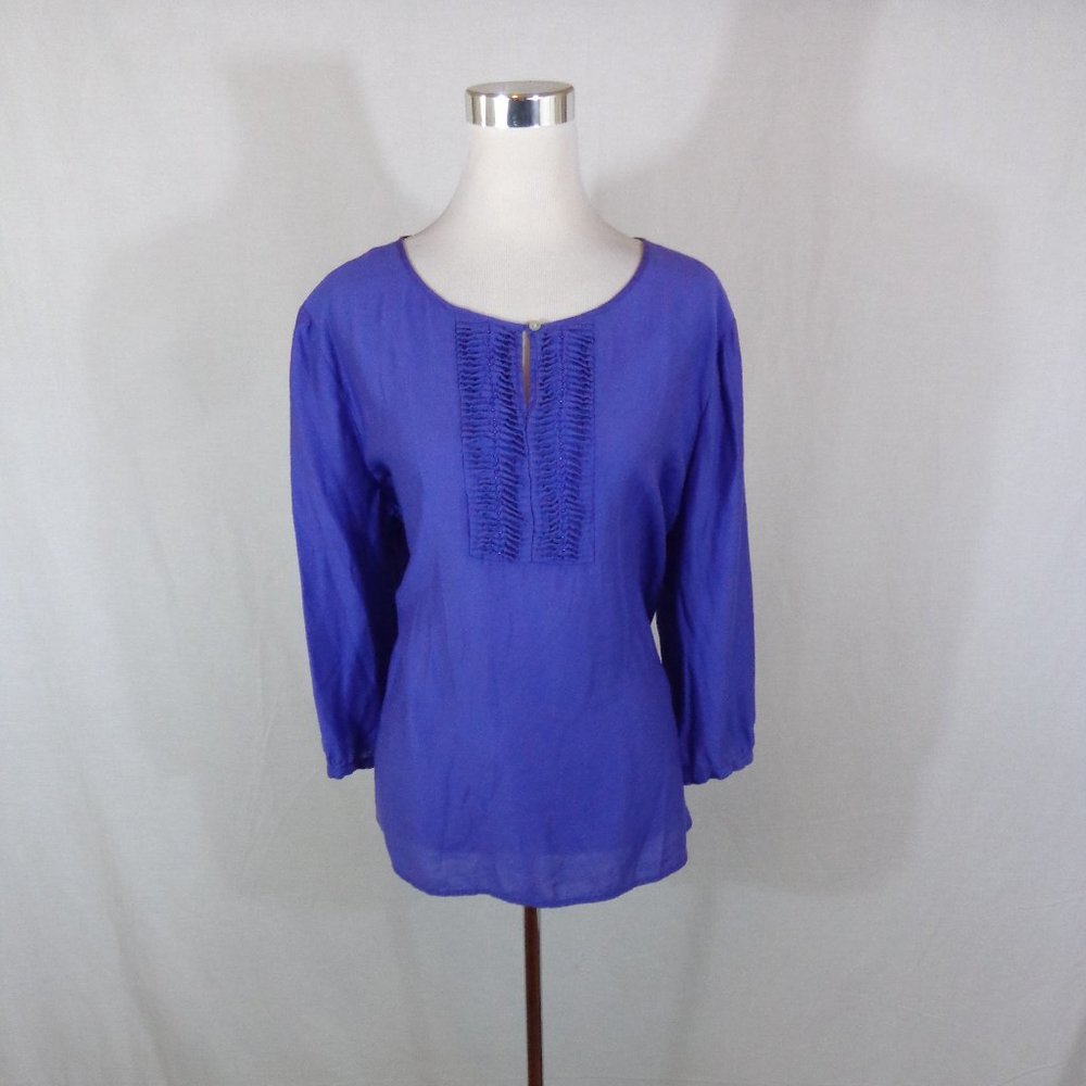 PURPLE BEADED TOP CHICO'S 3